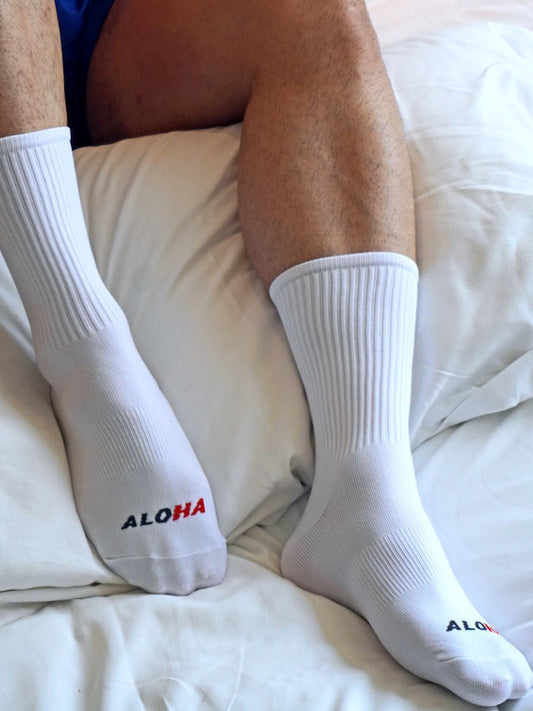 Aloha White Socks