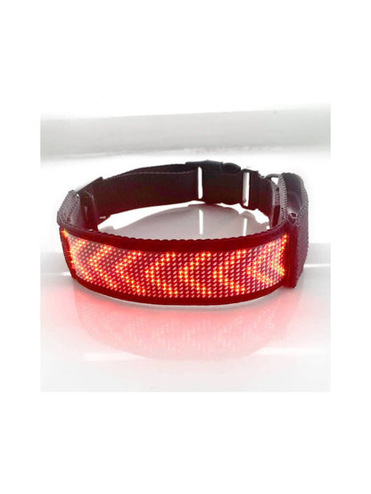 BDSM LED Bluetooth Collar For Good Gay Boy Red