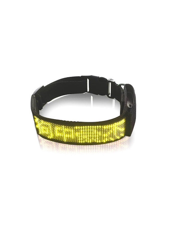 BDSM LED Bluetooth Collar For Good Gay Boy Yellow