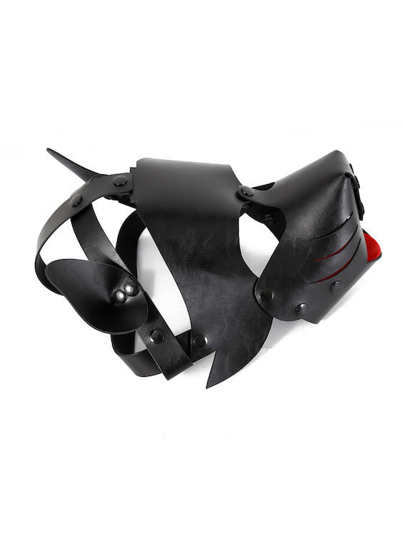 BDSM Puppy Play Gear Leather Puppy Dog Mask Hood