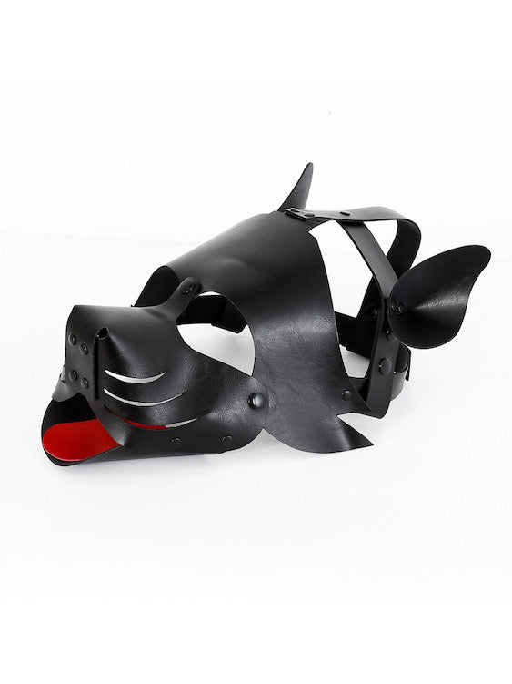 BDSM Puppy Play Gear Leather Puppy Dog Mask Hood