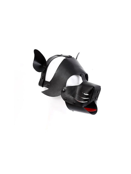 BDSM Puppy Play Gear Leather Puppy Dog Mask Hood