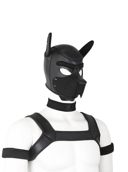 BDSM fetish puppy play gear hood+Collar+Armband+Harness