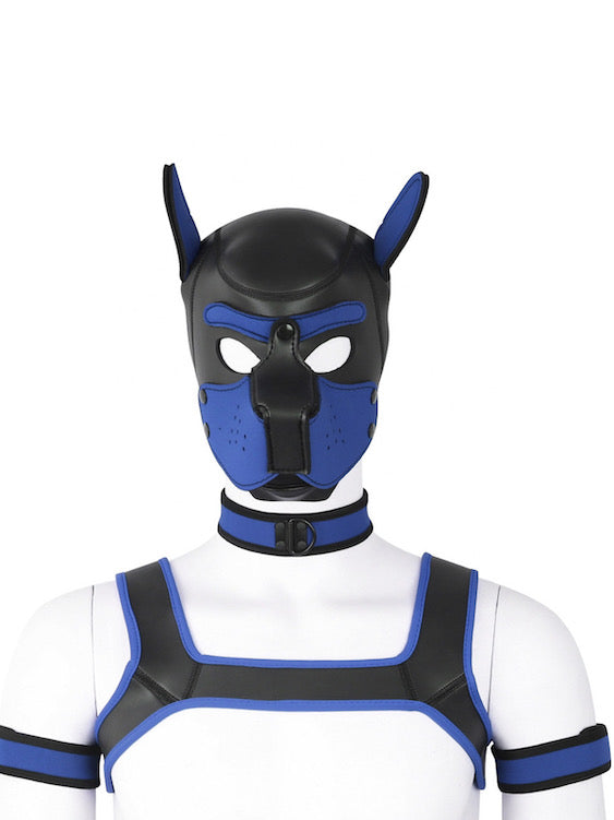 BDSM fetish puppy play gear hood+Collar+Armband+Harness