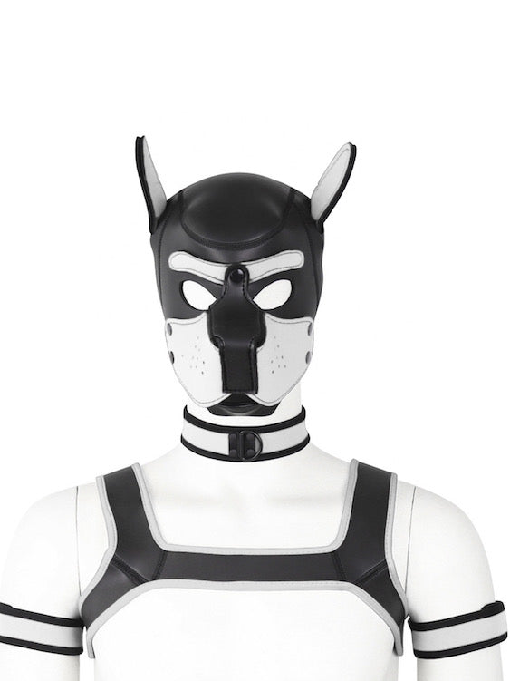 BDSM fetish puppy play gear hood+Collar+Armband+Harness