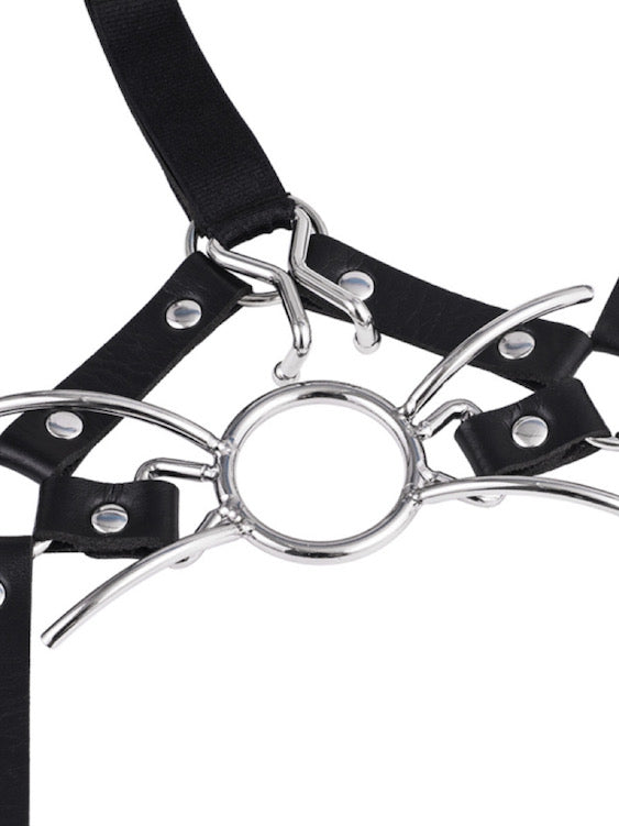 Bdsm Sex Toy Mouth Gag With Nose Hook Harness