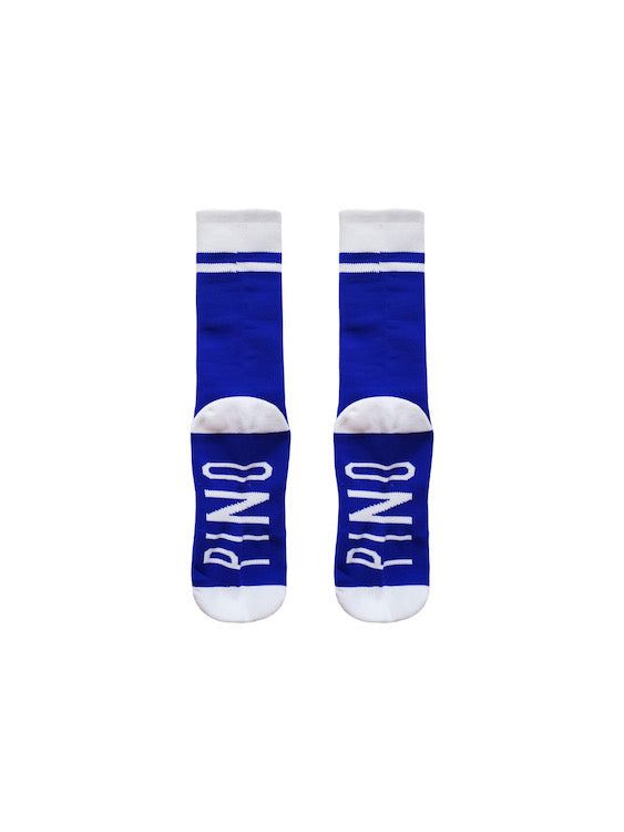 Blue-White Crew Sock For Sexy Gay Men Back