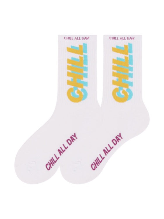 Chill All Day White Crew Socks For Gay Male Sock Worship Sample