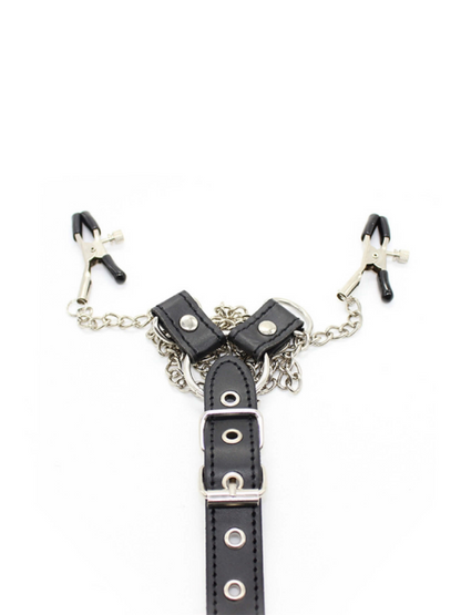 Gay Male Nipple Clamps With Chain And Cock Ring