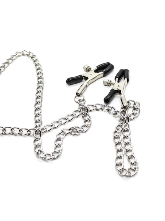 Gay Male Nipple Clamps With Chain And Cock Ring