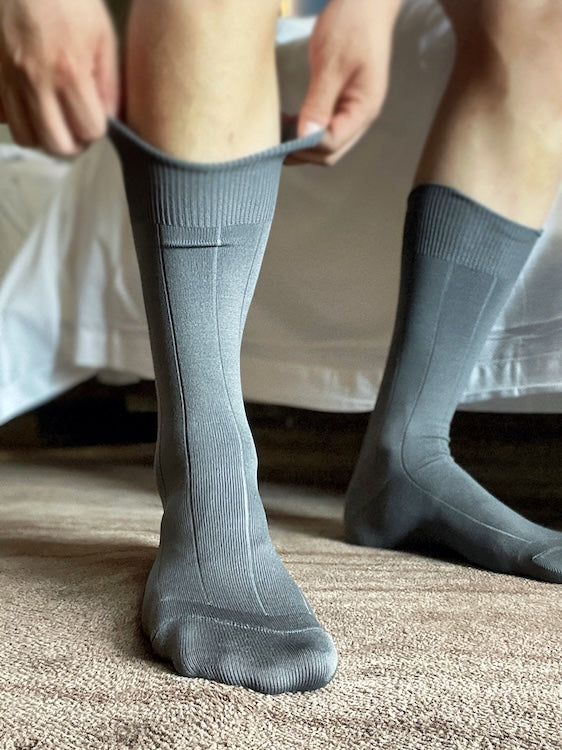 Grey-Mens-Nylon-Socks