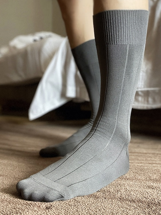 Grey-Mens-Nylon-Socks