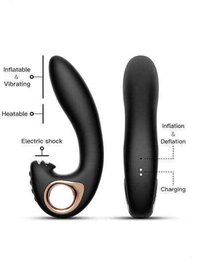 Heating Inflatable Electric Shock Anal Plug