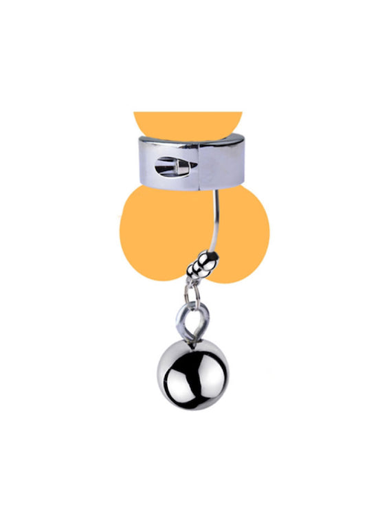 Heavy Stainless Steel Ball Stretchers With Anal Plug For Gay Men BDSM Games