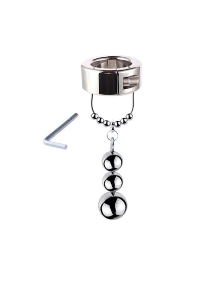 Heavy Stainless Steel Ball Stretchers With Anal Plug For Gay Men BDSM Games