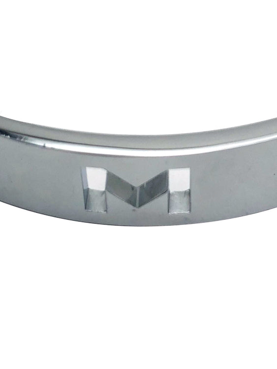 M Logo Stainless Steel Collar With Chain For Gay Men In BDSM