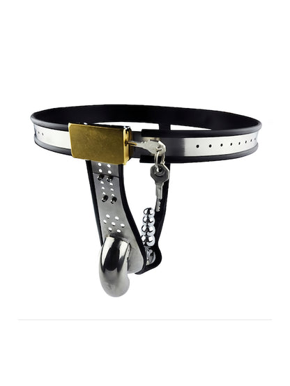 Male Chastity Belt With Spiral Anal Plug