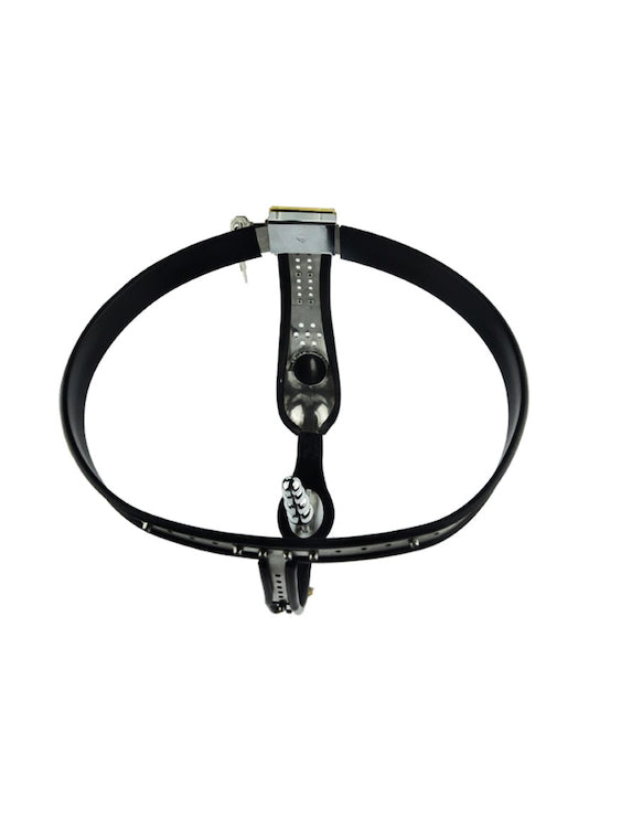 Male Chastity Belt With Spiral Anal Plug