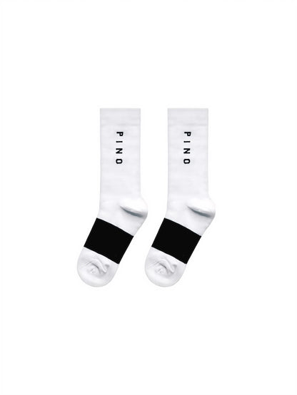 Men's Black and White Block Crew Sock