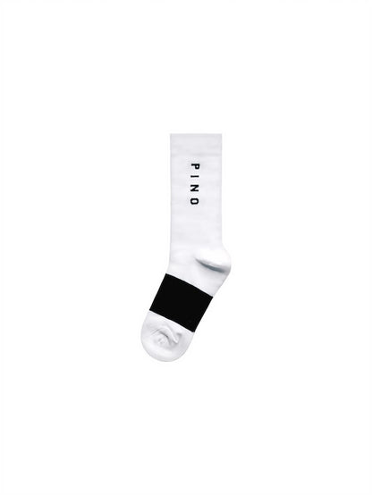 Men's Black and White Block Crew Sock