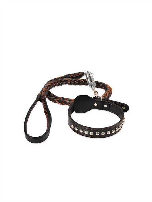 Men's Puppy Play Collar And Leash Set