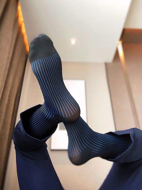 Mens-Suit-Socks-With-Stripe