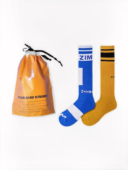 2 Pairs Men's Yellow Football Socks