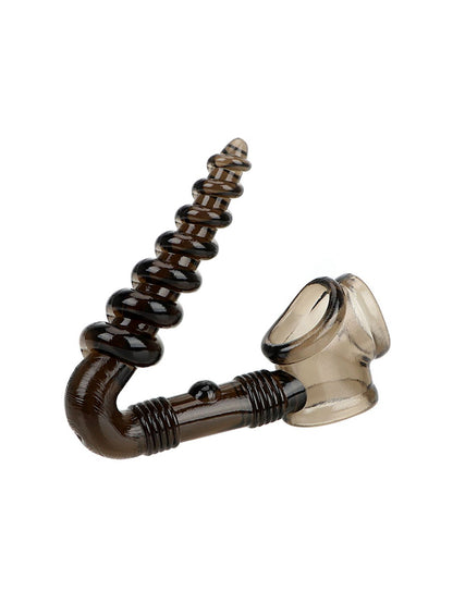 Cock Ring With Spiral Anal Plug