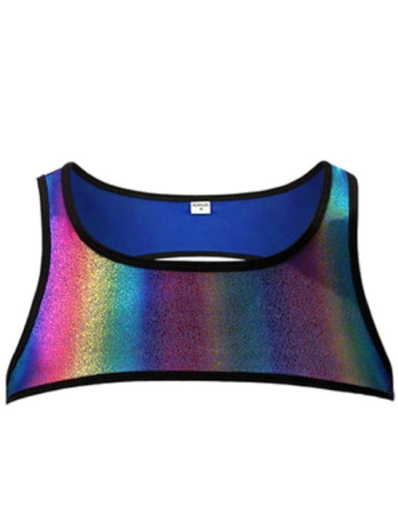 Rainbow Laser Sexy Harness Underwear Top