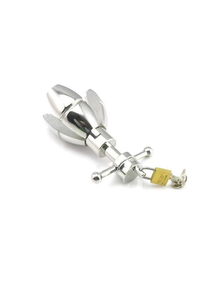 Stainless Steel Anal Lock Expanding & Locking Chastity Bum