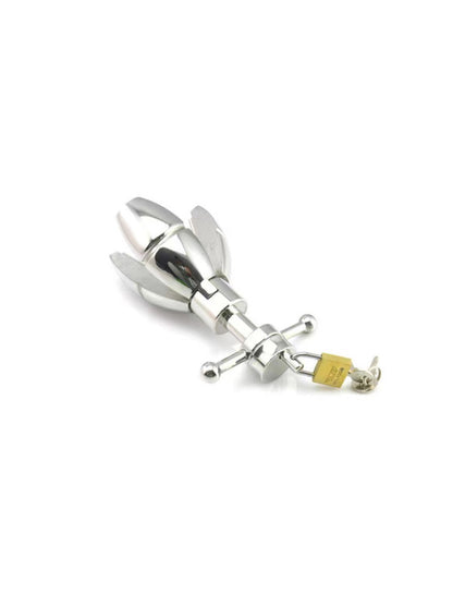 Stainless Steel Anal Lock Expanding & Locking Chastity Bum