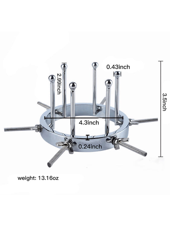 Stainless Steel Ass Sex Toy Extreme Anal Plug Expander Size