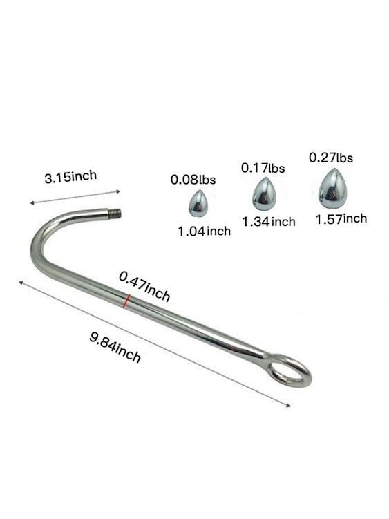 Stainless Steel Ball Anal Hook SetStainless Steel Ball Anal Hook Set Size