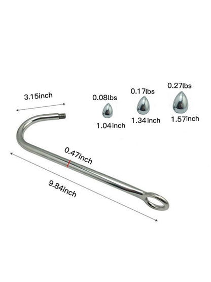 Stainless Steel Ball Anal Hook SetStainless Steel Ball Anal Hook Set Size