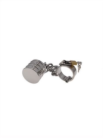 Stainless Steel Cock And Balls Weight With Chain