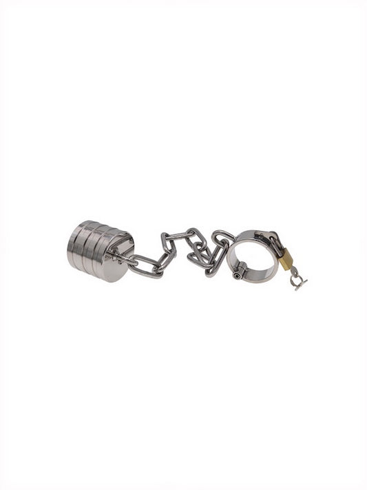 Stainless Steel Cock And Balls Weight With Chain