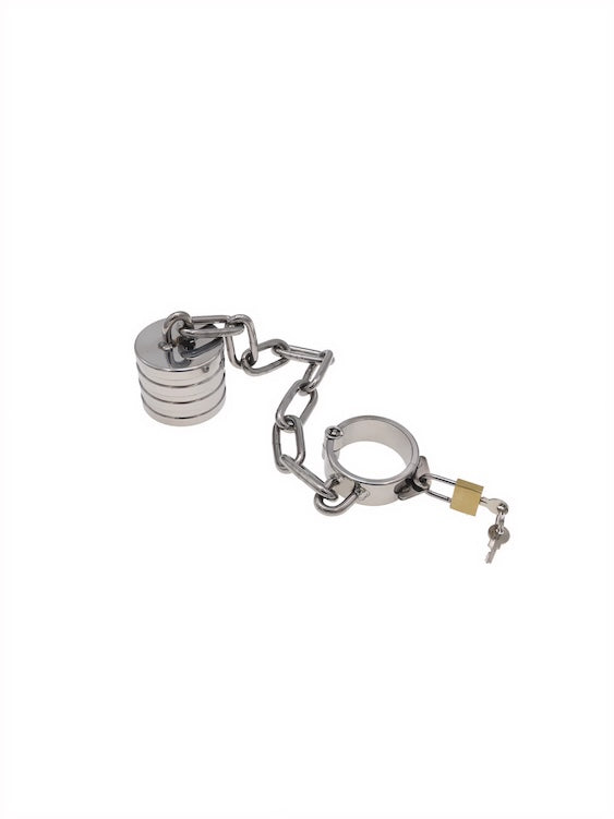 Stainless Steel Cock And Balls Weight With Chain