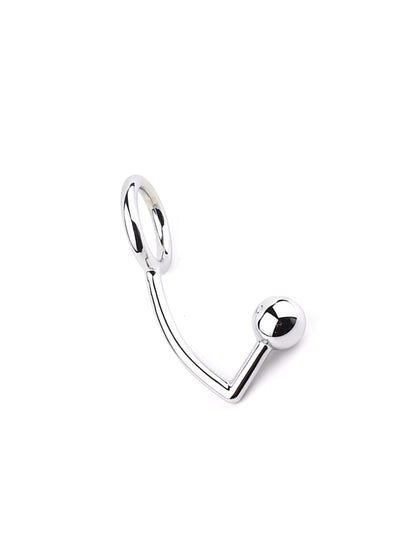 Stainless Steel Cock Ring With Anal Plug