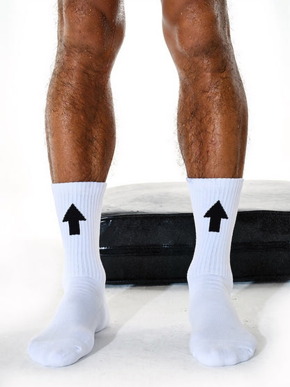 TOP-Arrow-Thick-White-Crew-Sock