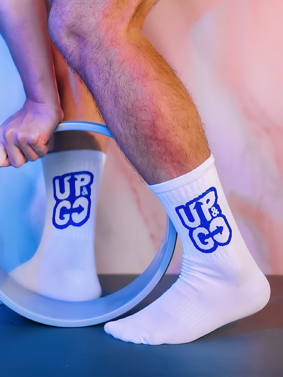 UPGO Boy's White Crew Socks