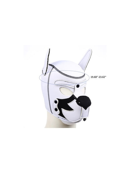 White Neoprene Pup Hood