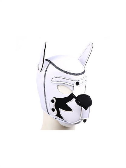 White Neoprene Pup Hood