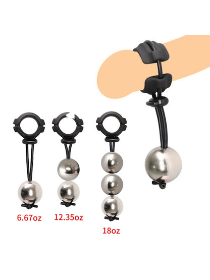 Ball Weight And Ball Stretcher With Cock Ring For Penis Weight Training