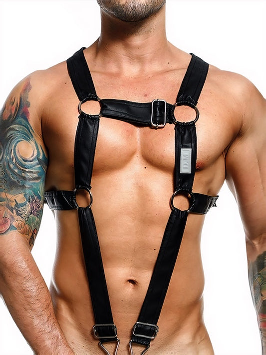 Men's Leather Harness with Cock Ring