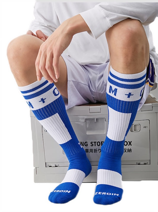 Men's Long White Football Socks