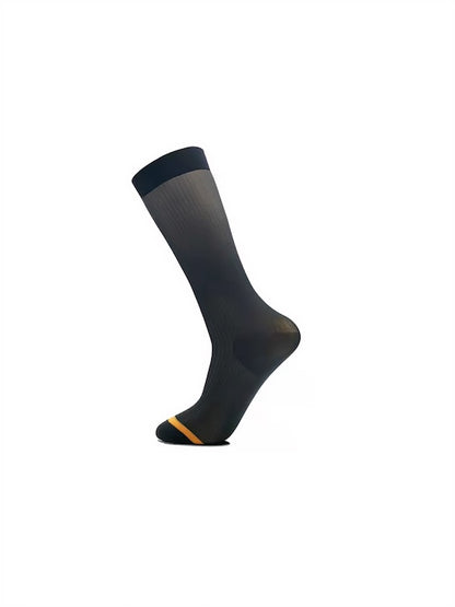 mens-black-dress-socks-with-golden-stripe