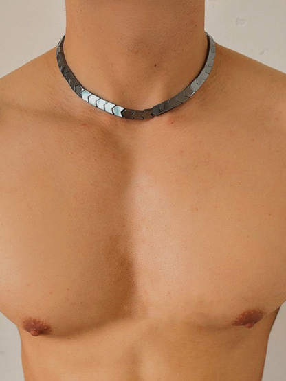 Dark Titanium Steel Necklace for Men