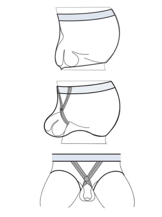 Supportive Underwear with Built-in Scrotal Support