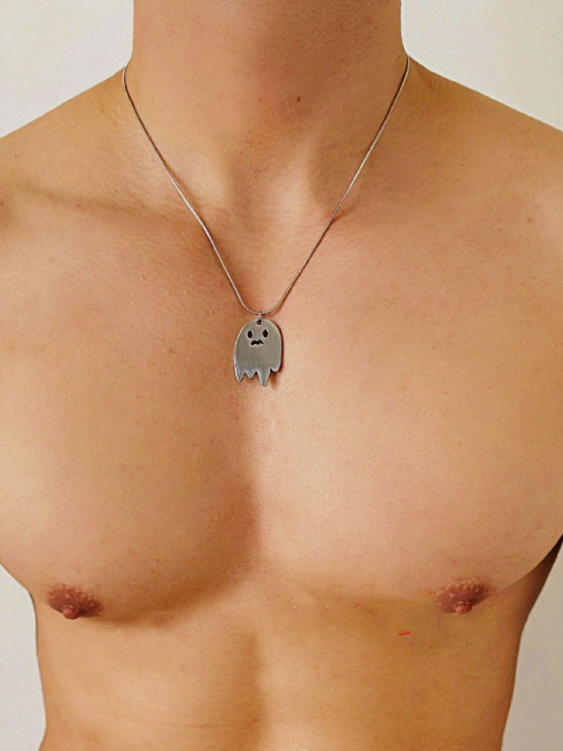 Ghostly Sweet and Cool Minimalist Pendant Necklace for Men