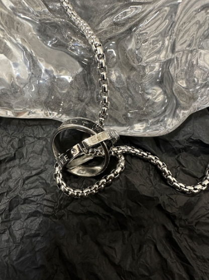 Titanium Steel Double Loop Necklace